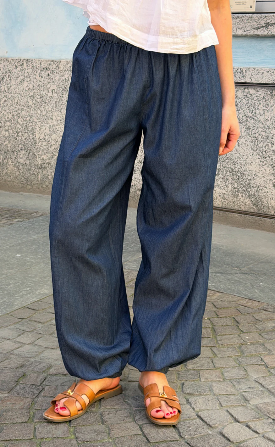 Say INA Copenhagen Bukser - Detia Balloon - Denim Blue - Image 3