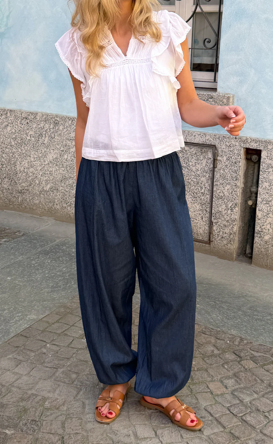 Say INA Copenhagen Bukser - Detia Balloon - Denim Blue - Image 7