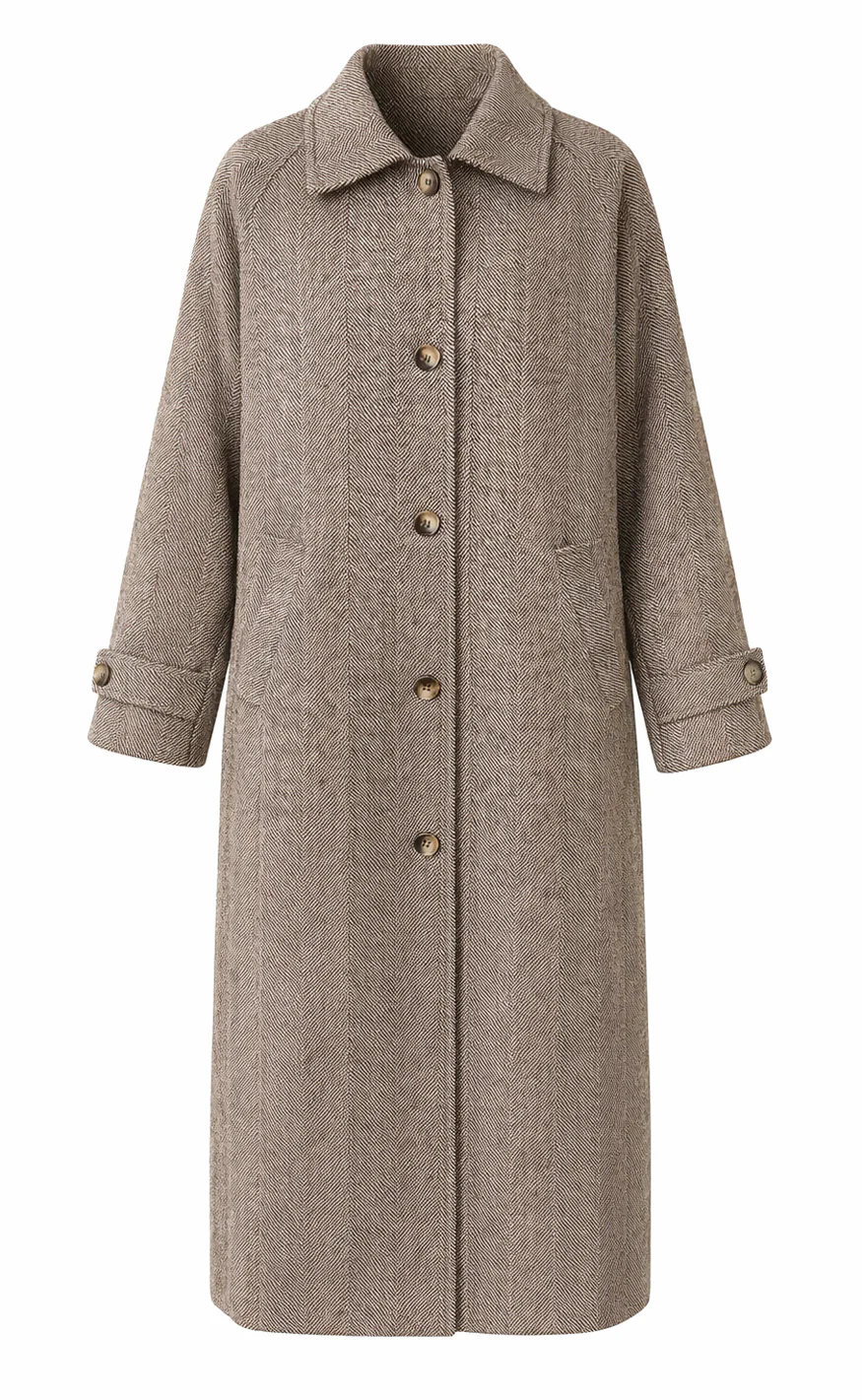 Say INA Copenhagen Frakke - Vienna - Off White / Brown - Image 7
