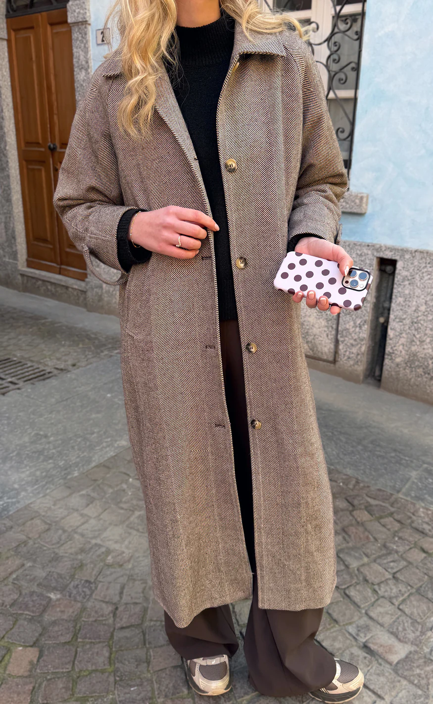 Say INA Copenhagen Frakke - Vienna - Off White / Brown - Image 8
