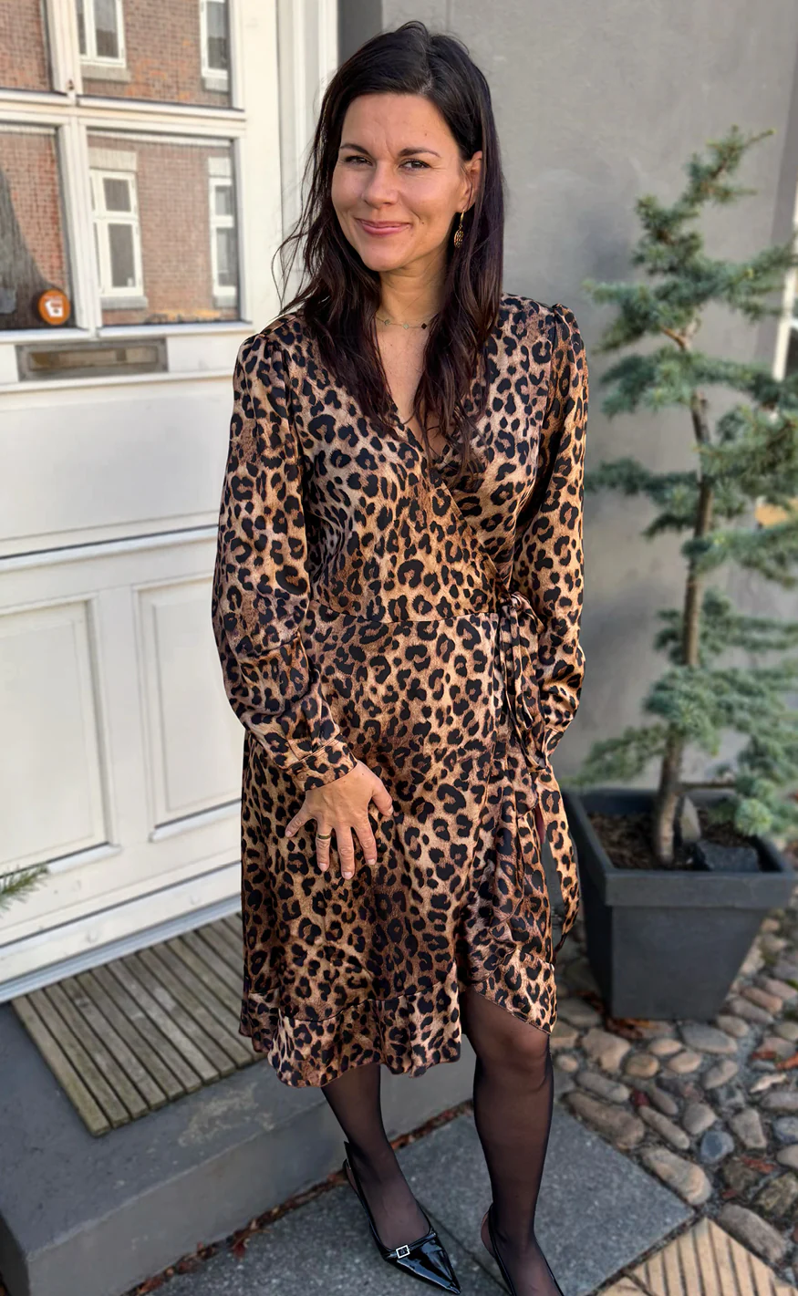 Say INA Copenhagen Kjole - Brina Wrap - Leopard - Image 3