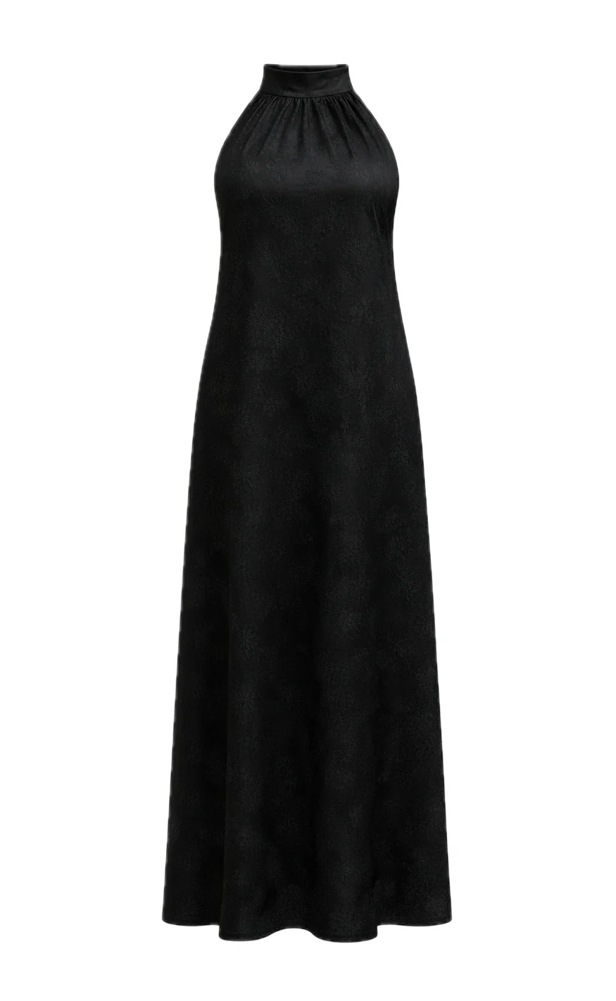 Say INA Copenhagen Kjole - Malina - Black Flower - Image 3