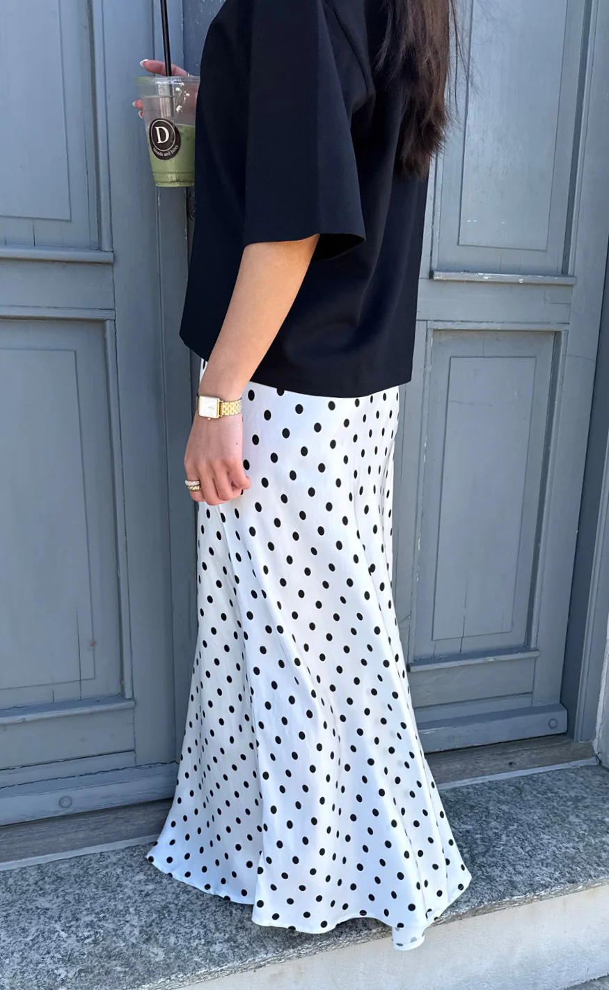 Say INA Copenhagen Nederdel - Diana Dot - White W. Black Dots - Image 2