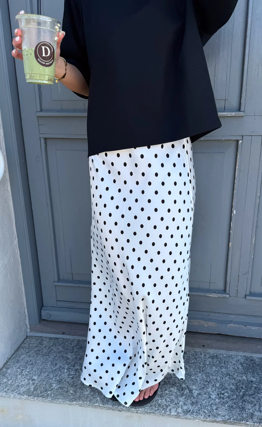 Say INA Copenhagen Nederdel - Diana Dot - White W. Black Dots - Image 3