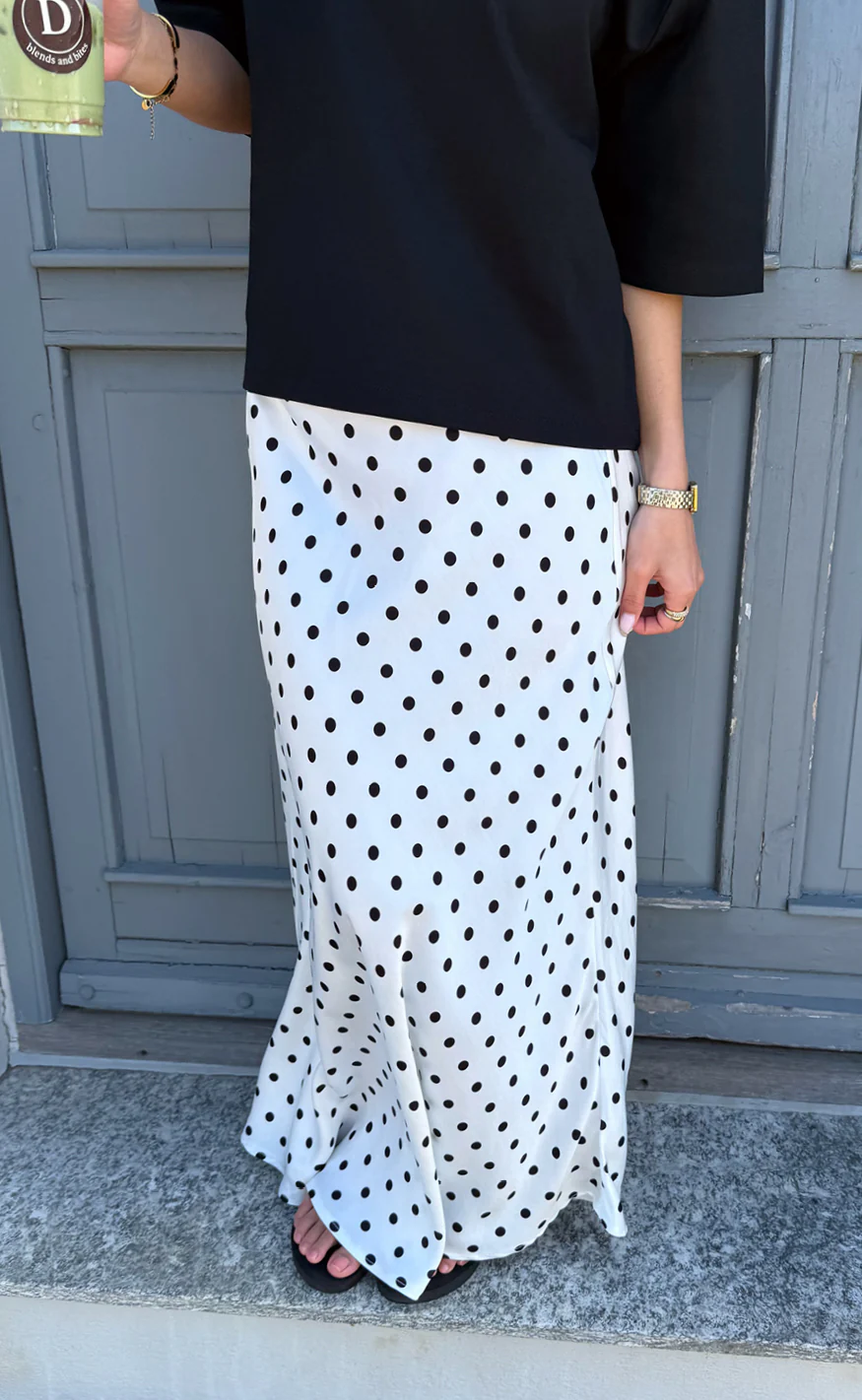 Say INA Copenhagen Nederdel - Diana Dot - White W. Black Dots - Image 5