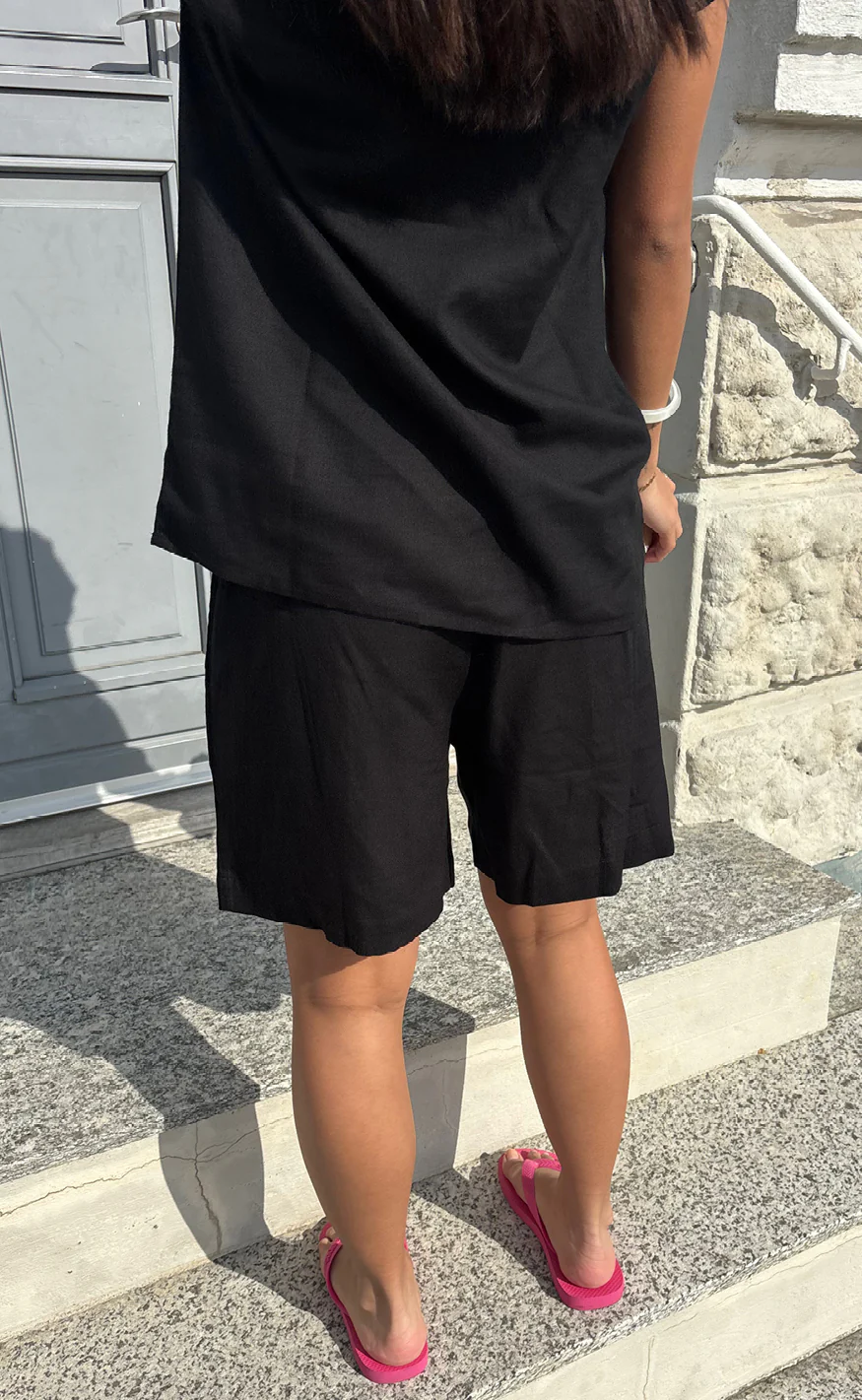 Say INA Copenhagen Shorts - Laura Linen - Black - Image 6