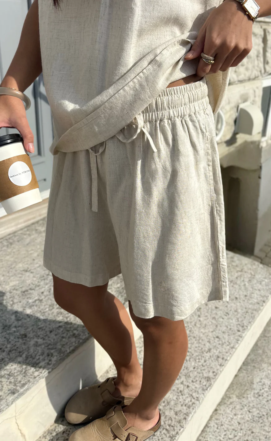 Say INA Copenhagen Shorts - Laura Linen - Sand - Image 4