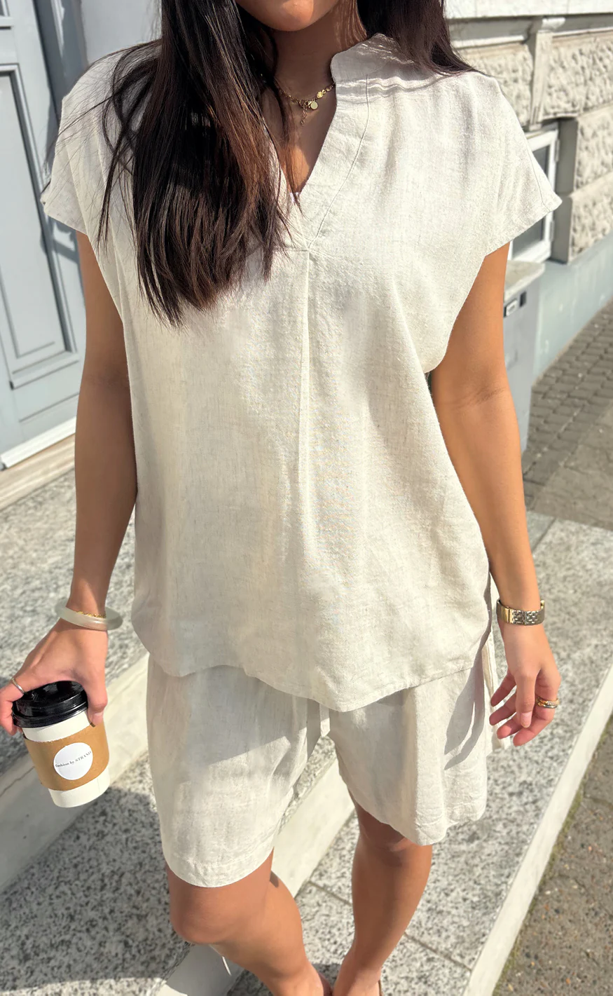 Say INA Copenhagen Shorts - Laura Linen - Sand - Image 7