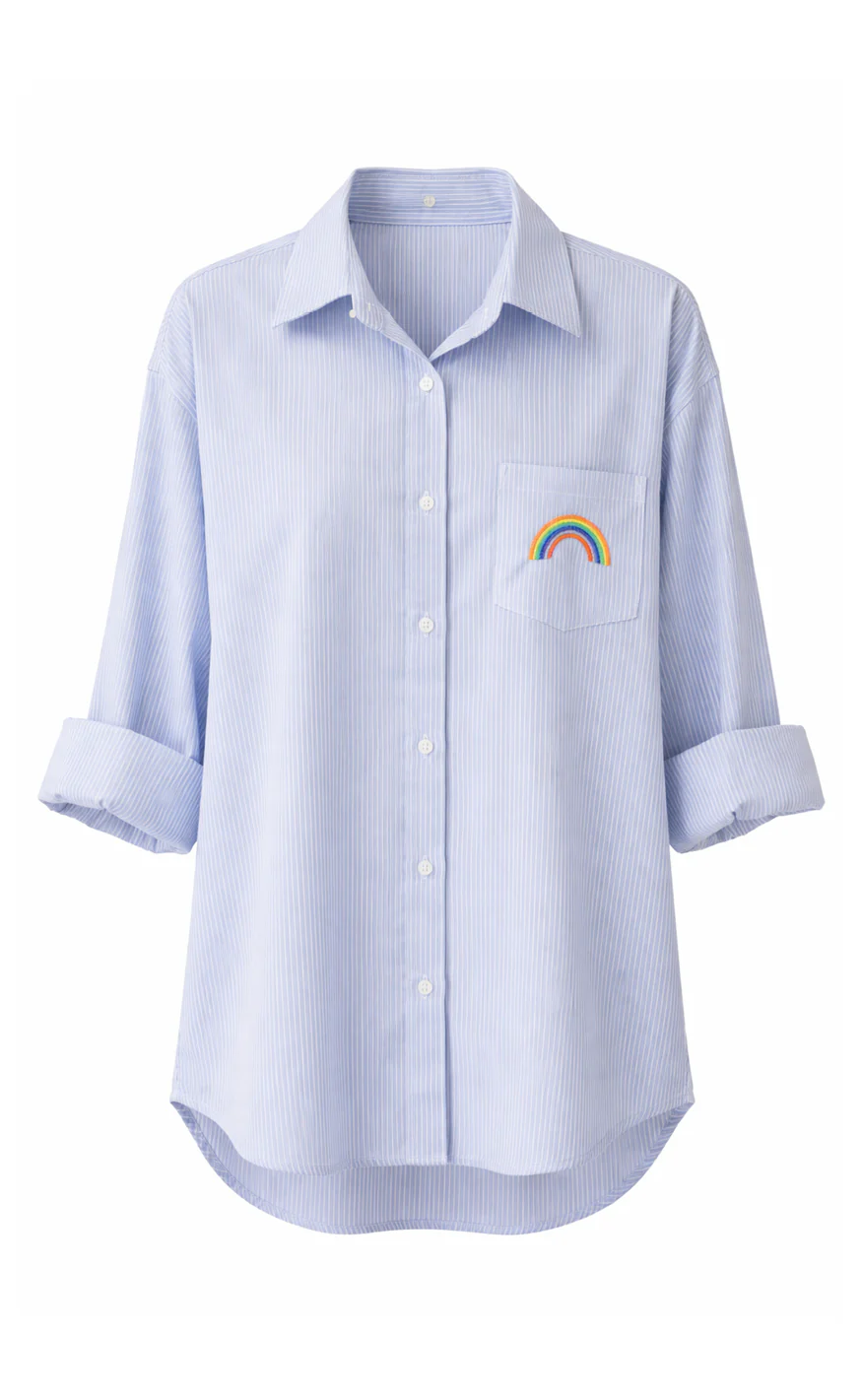 Say INA Copenhagen Skjorte - Good Vibes - Blue Striped - Image 2