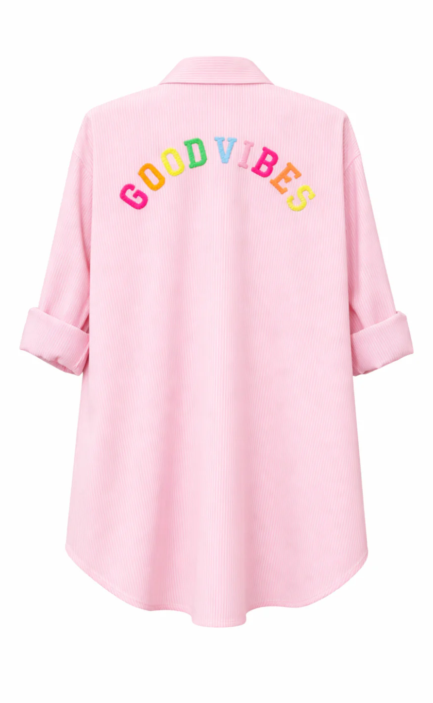 Say INA Copenhagen Skjorte - Good Vibes - Pink Striped - Image 2