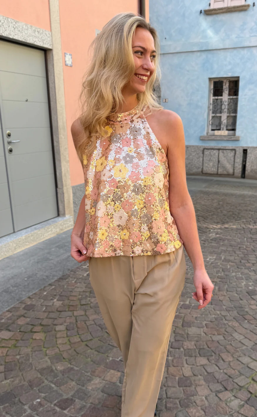 Say INA Copenhagen Top - Ava - Summer Sequin Flowers - Image 3