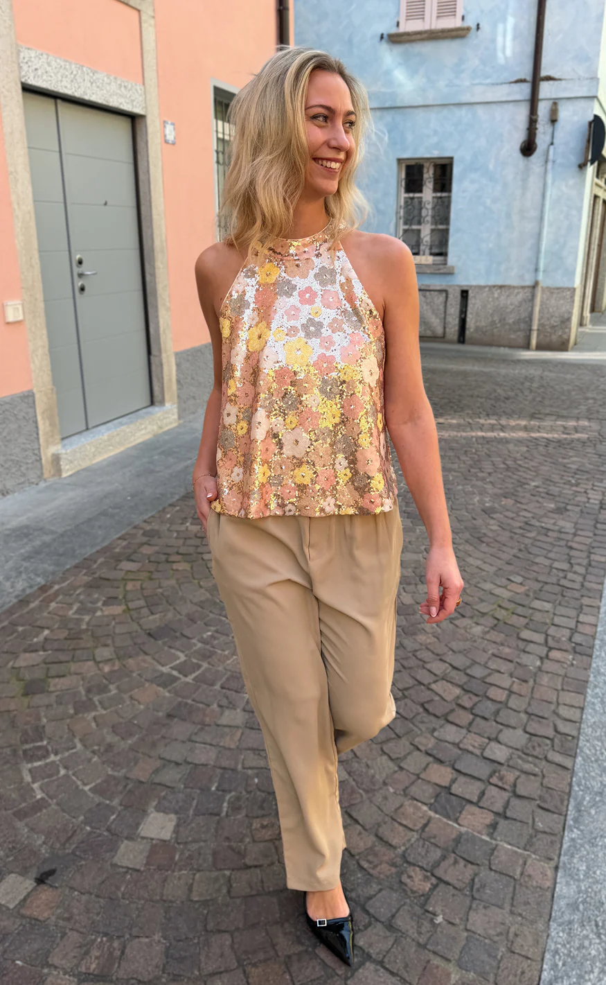 Say INA Copenhagen Top - Ava - Summer Sequin Flowers - Image 7