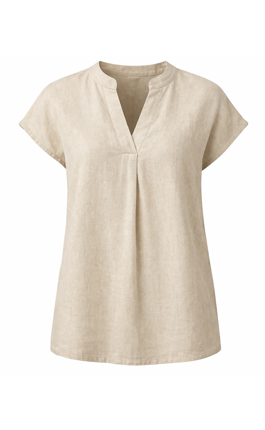 Say INA Copenhagen Top - Laura Linen - Sand - Image 3