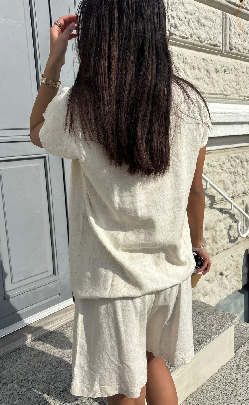 Say INA Copenhagen Top - Laura Linen - Sand - Image 9