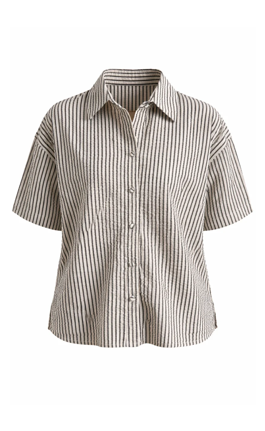 Say INA Copenhagen Skjorte - Marika - Black Striped - Image 2