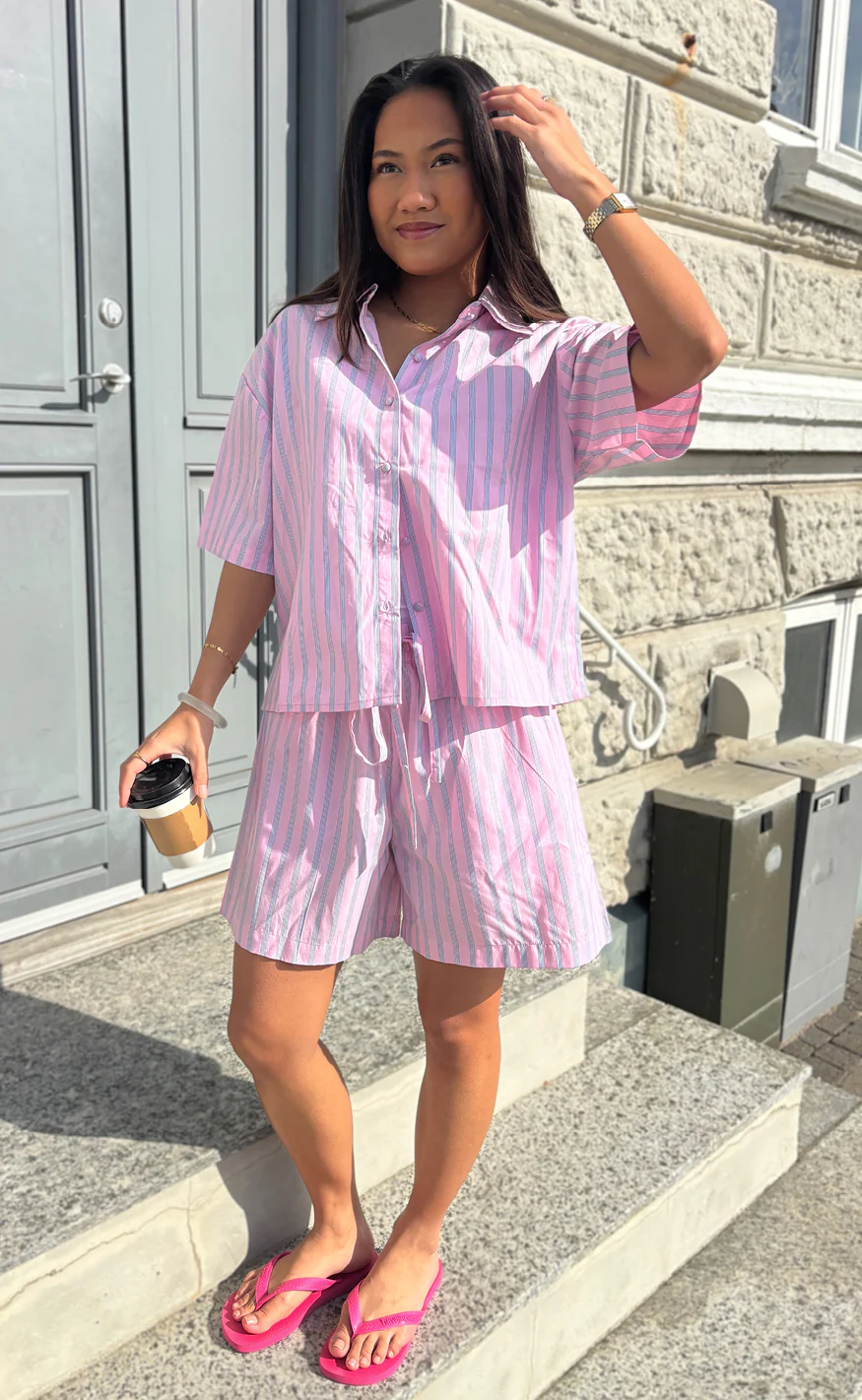 Say INA Copenhagen Skjorte - Marika - Pink Striped - Image 2