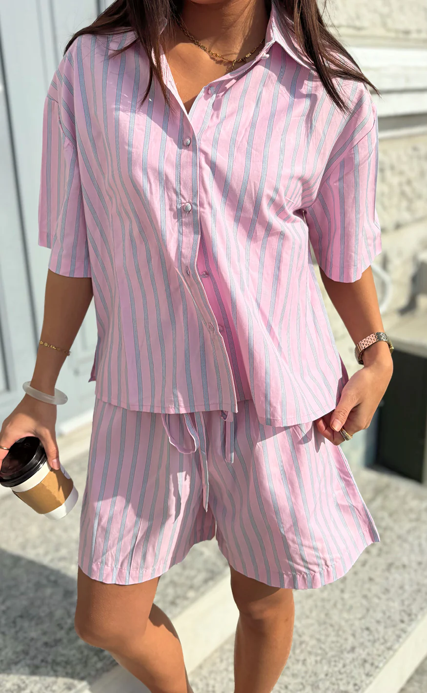 Say INA Copenhagen Skjorte - Marika - Pink Striped - Image 3