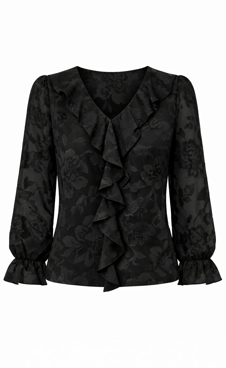 Say NA Copenhagen Bluse - Luna - Black Flower - Image 5