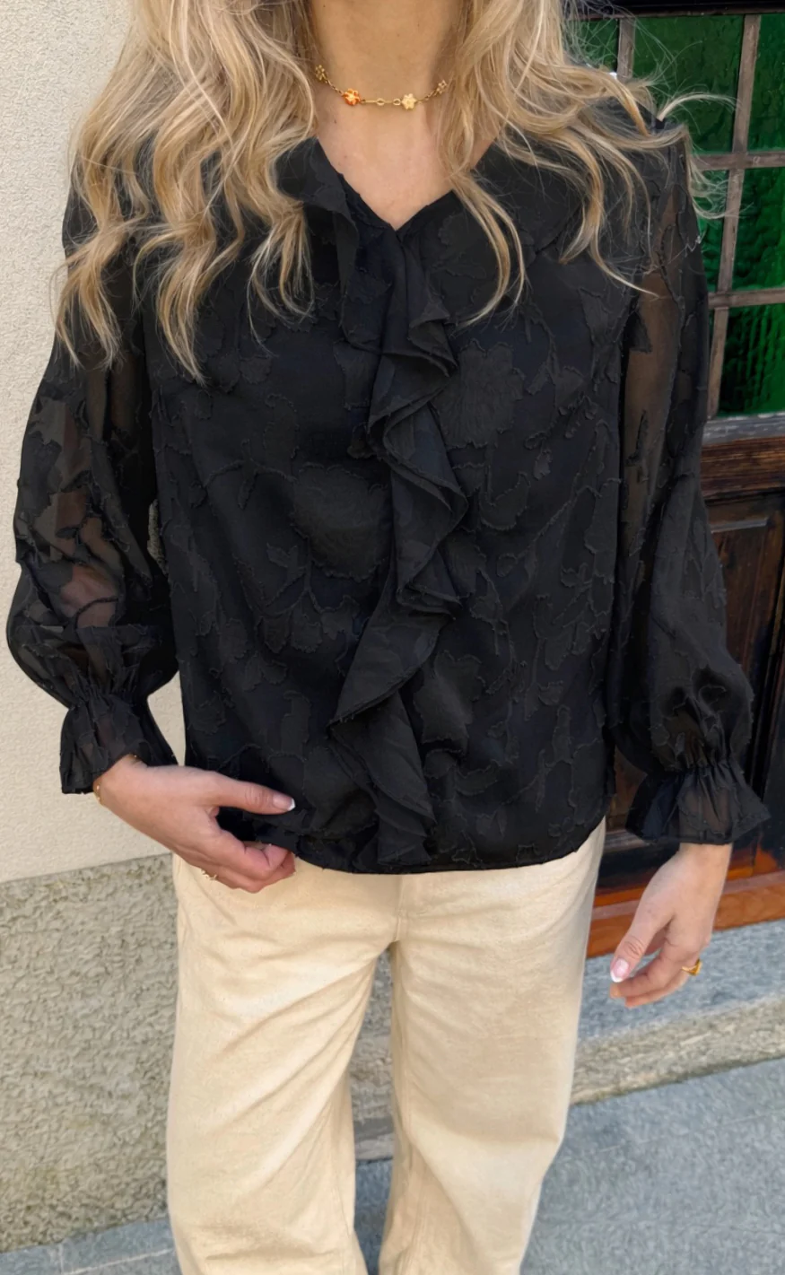 Say NA Copenhagen Bluse - Luna - Black Flower - Image 6