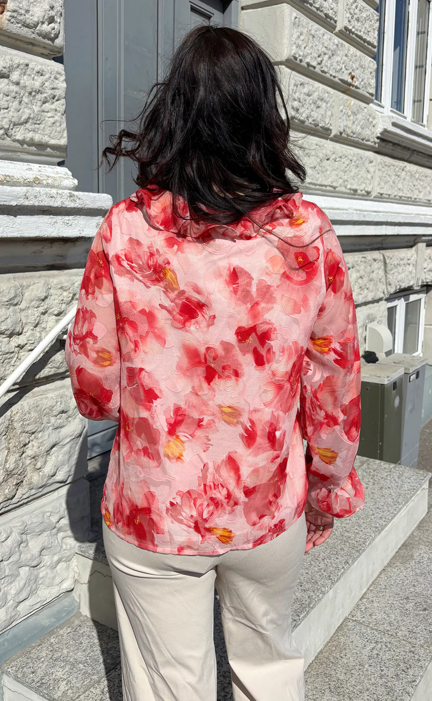 Say NA Copenhagen Bluse - Luna - Red Flowers - Image 3
