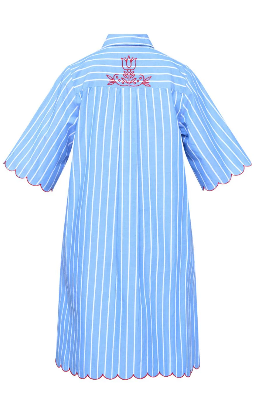 Sister Point Kjole - EDINA-DR2 - Blue Stripes - Image 3