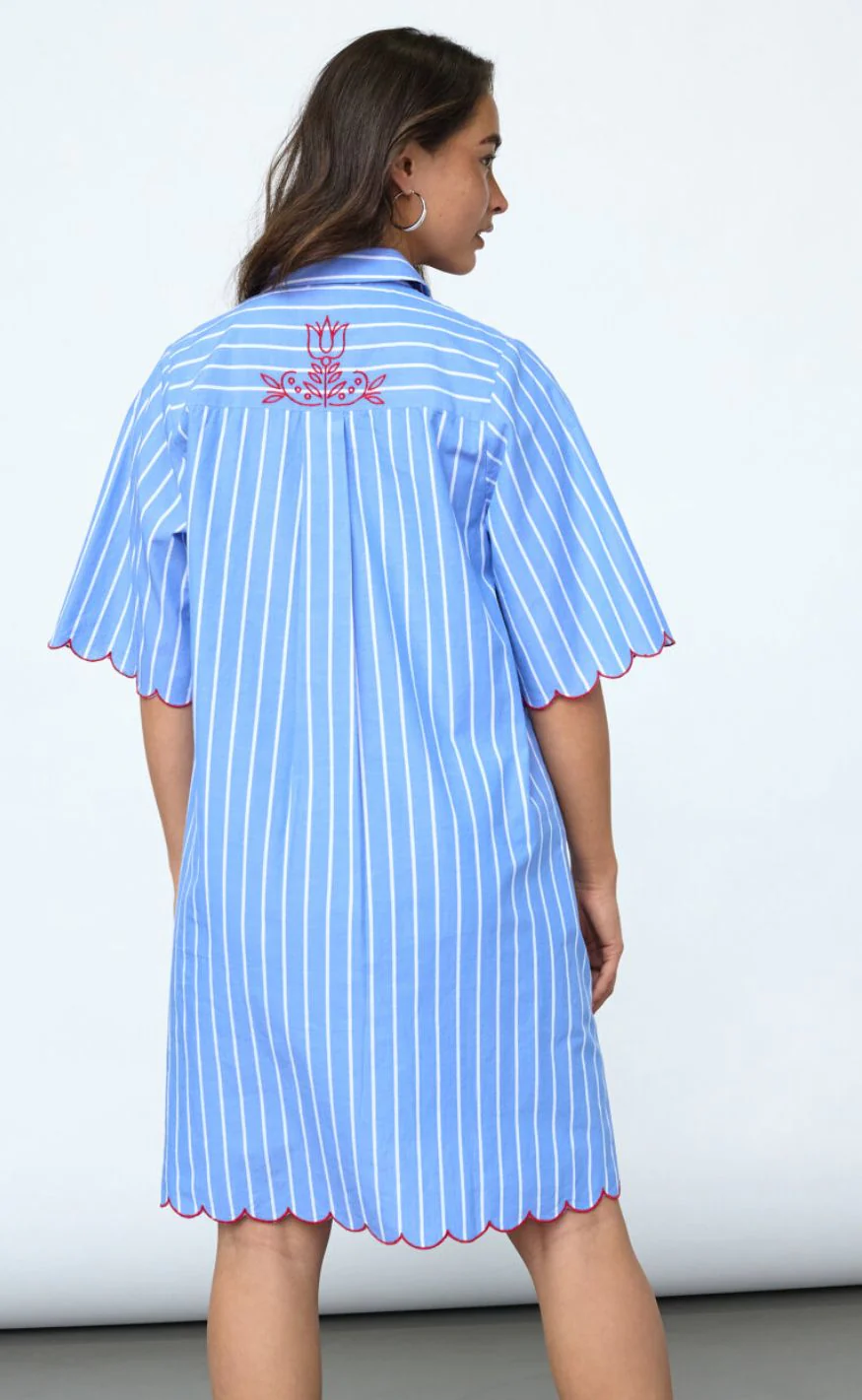 Sister Point Kjole - EDINA-DR2 - Blue Stripes - Image 4