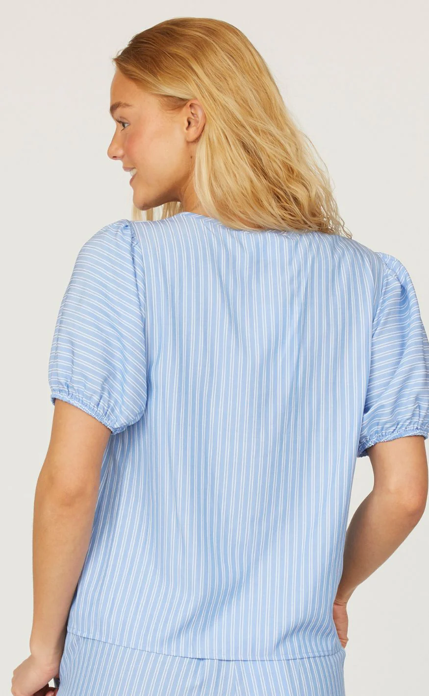 Sister Point Top - ENINA-SS - Blue Stripe - Image 3
