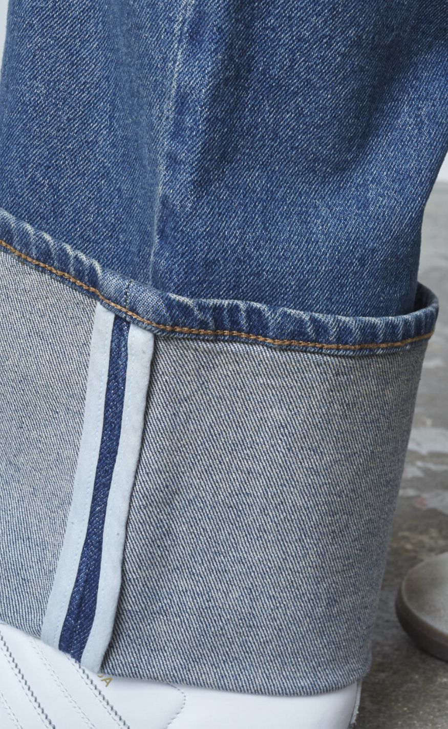 Sisters Point Jeans - ONEA-TURNUP2 - Vintage Blue - Image 3