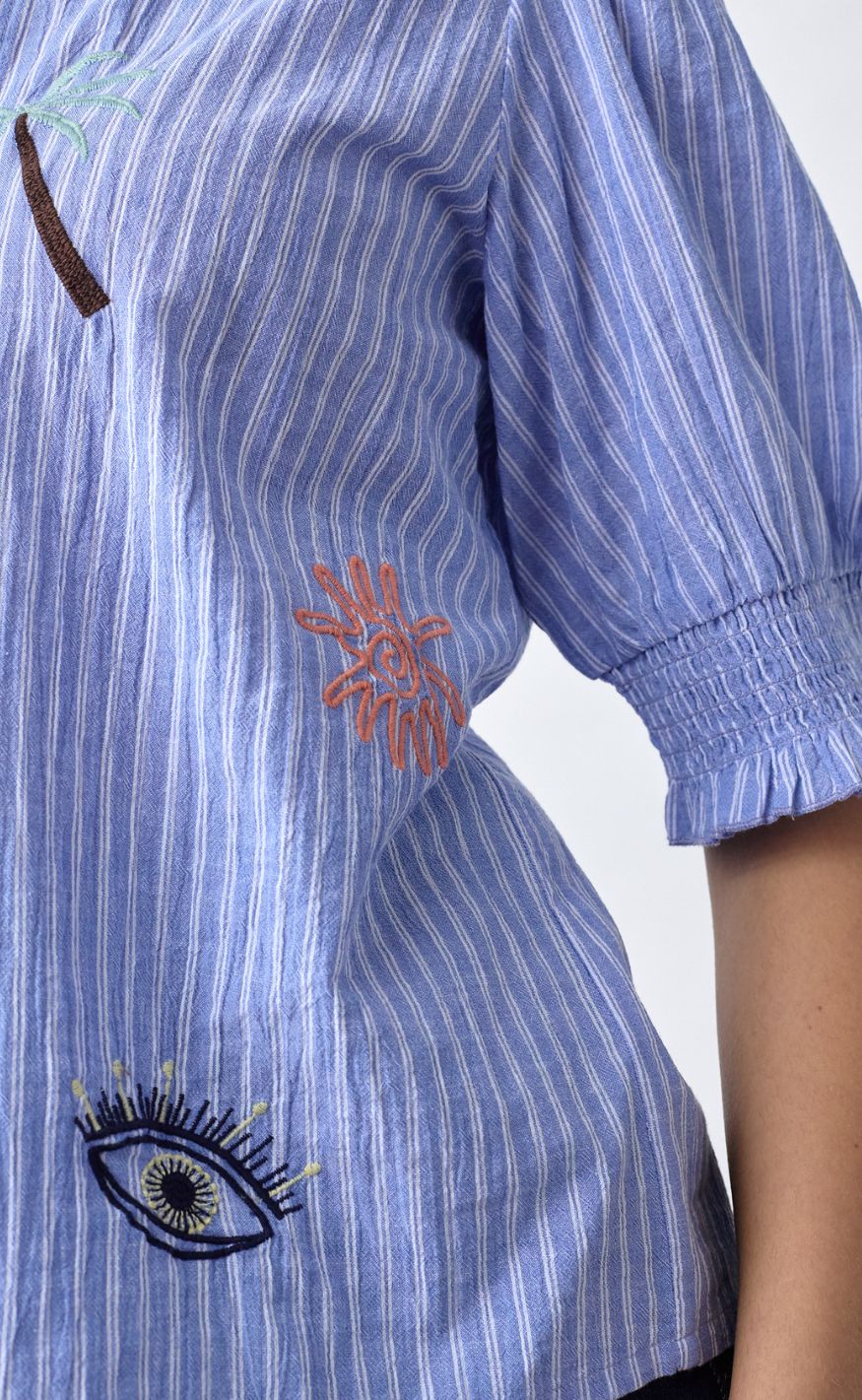 Sisters Point Skjorte - ISOLA-SS14 - Blue Stripes Beach - Image 10