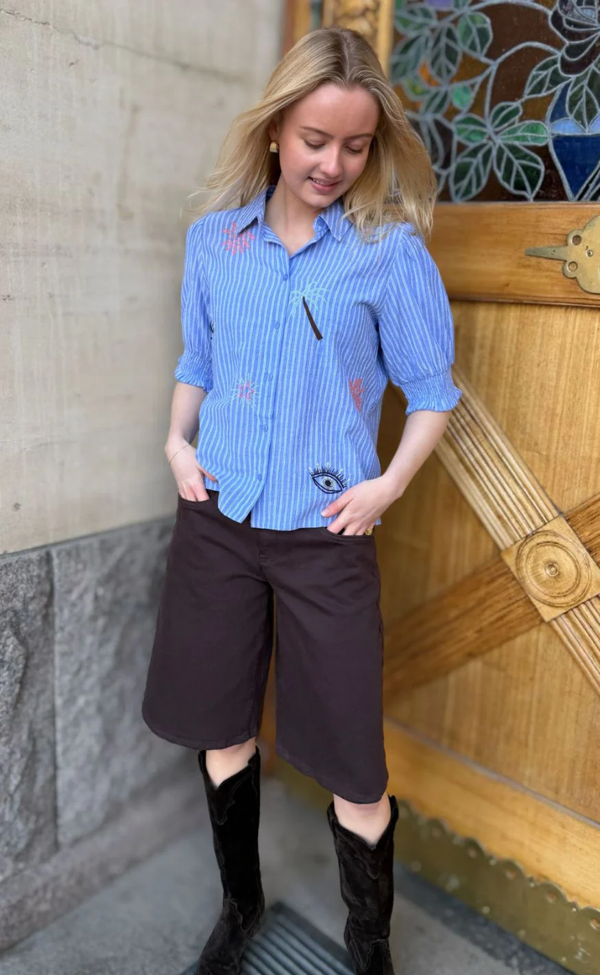 Sisters Point Skjorte - ISOLA-SS14 - Blue Stripes Beach - Image 7