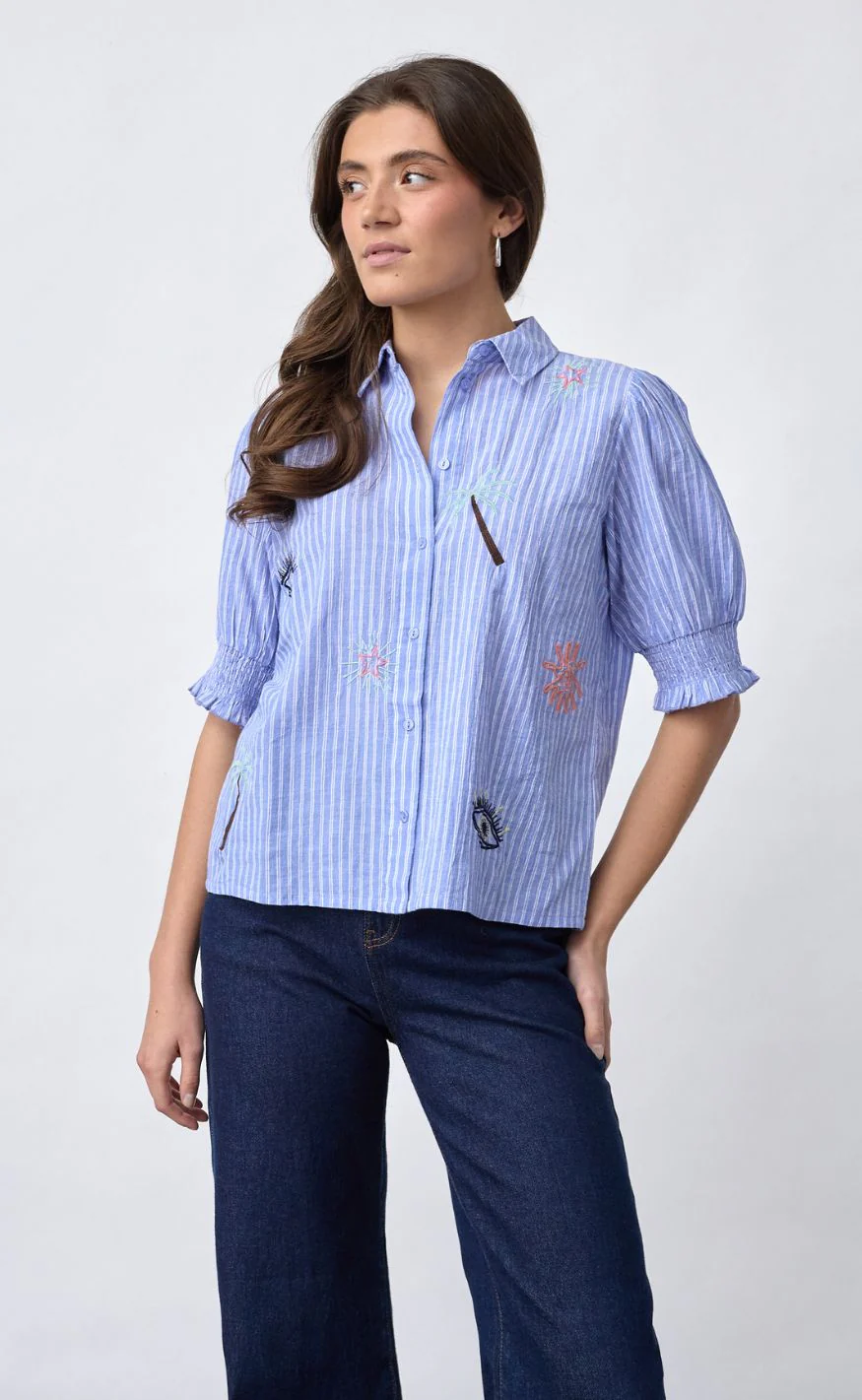 Sisters Point Skjorte - ISOLA-SS14 - Blue Stripes Beach - Image 8