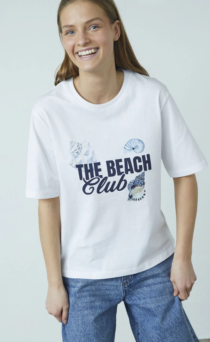 Sisters Point T-shirt - HEDA-LOOSE.SS12 - White/Navy - Image 2