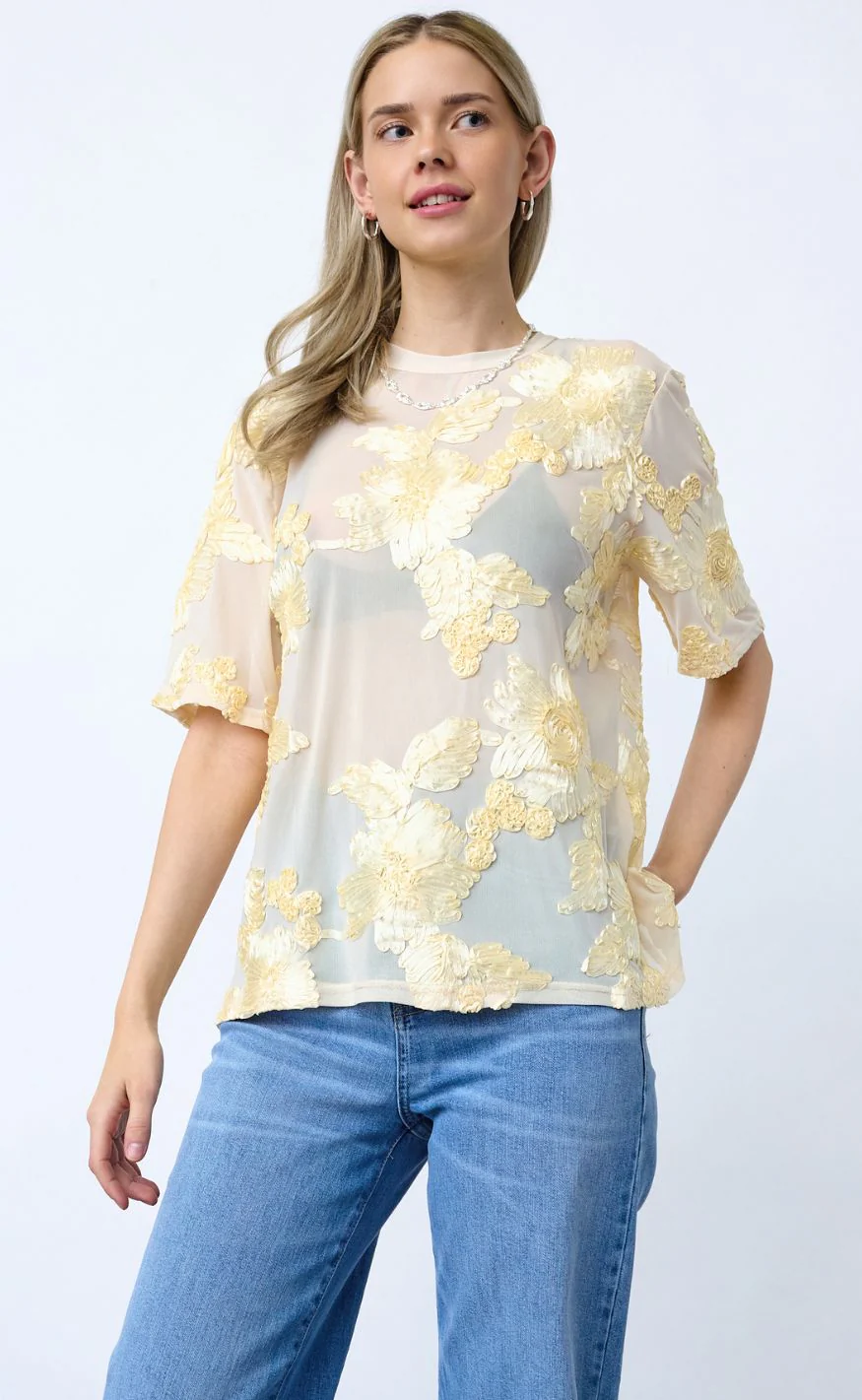 Sisters Point T-shirt - SIS-TEE - Butter - Image 2
