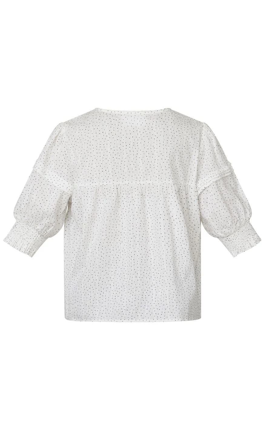 Sisters Point Top - EMRA-SS - Off White/Black - Image 4