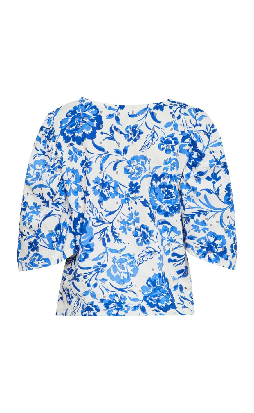 Sisters Point Top - GILMA-N.T2 - Cream/Blue - Image 4