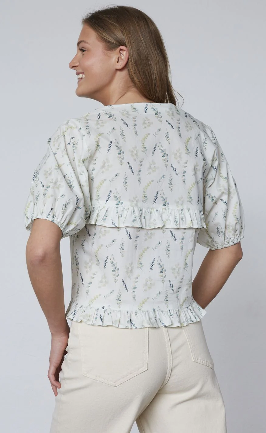 Sisters Point Top - INUSA-TIE2 - Cream/Flower - Image 3