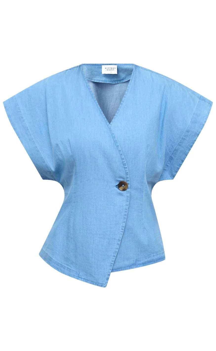 Sisters Point Vest - EVELA-VE3 - L. Blue Denim - Image 2