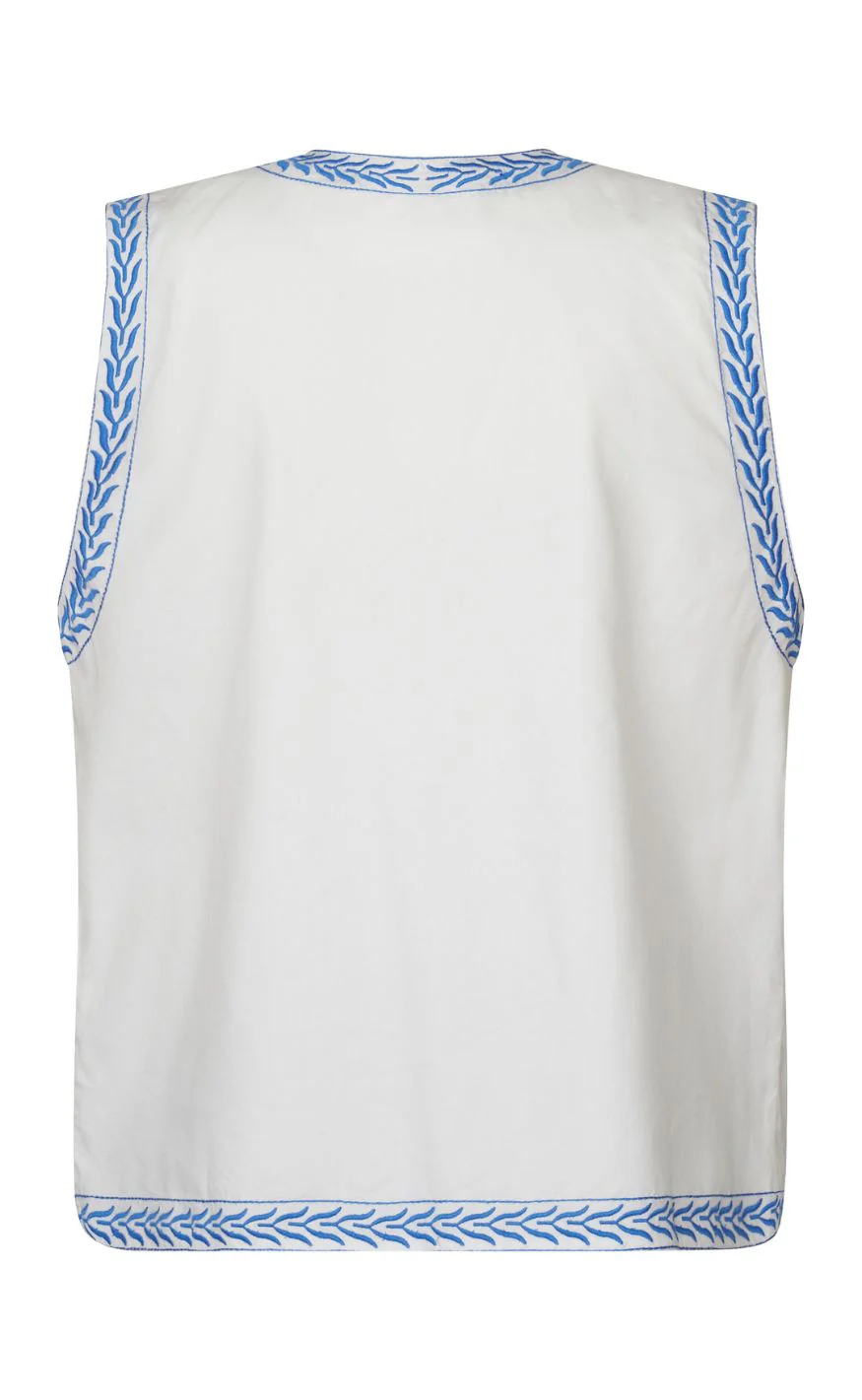 Sisters Point Vest - SAVANA-VE - White/Blue - Image 4