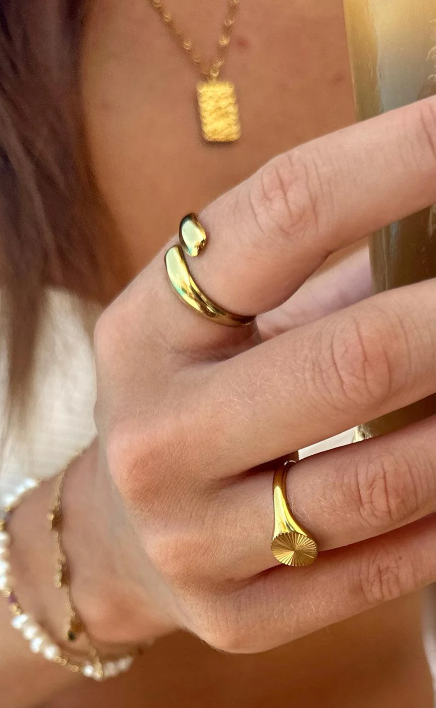 Smykkeli Copenhagen Ring - Brooklyn - Gold Colour - Image 5