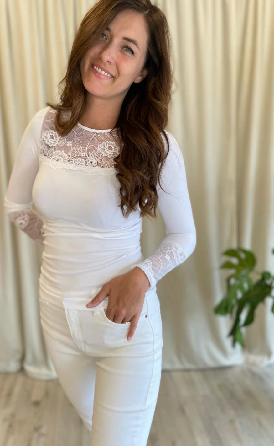 Tim & Simonsen Bluse - Nancy Lacechest - Bianco - Image 3