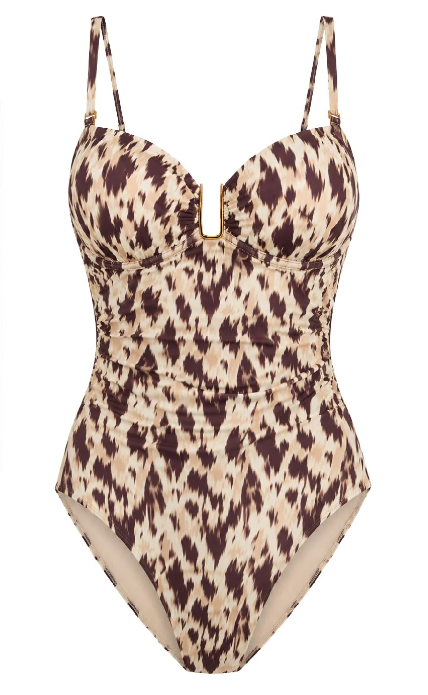 Unica Copenhagen Badedragt - Isabelle - Beige / Brown Leo - Image 2