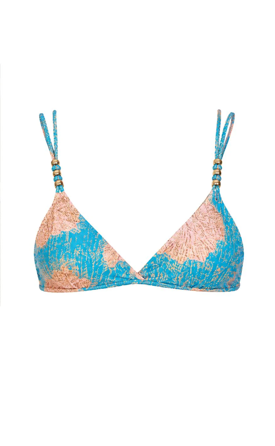 Unica Copenhagen Bikini Top - Laura - Blue Gold - Image 2